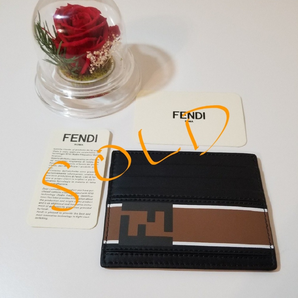 Fendi Leather Men's Card Case / Card Holder